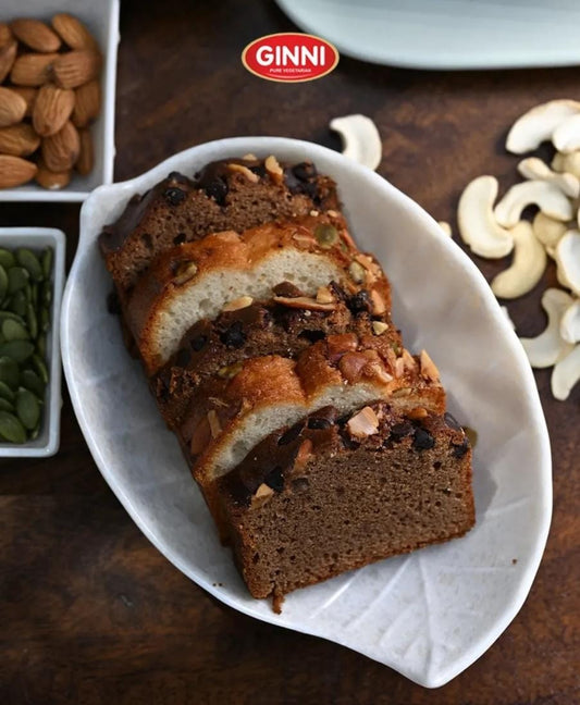 GINNI Gur Cake With Desi Ghee – Soft & Moist Cake with Real Nuts | Perfect Tea Time Snack & Celebration Dessert (Pack of 1)