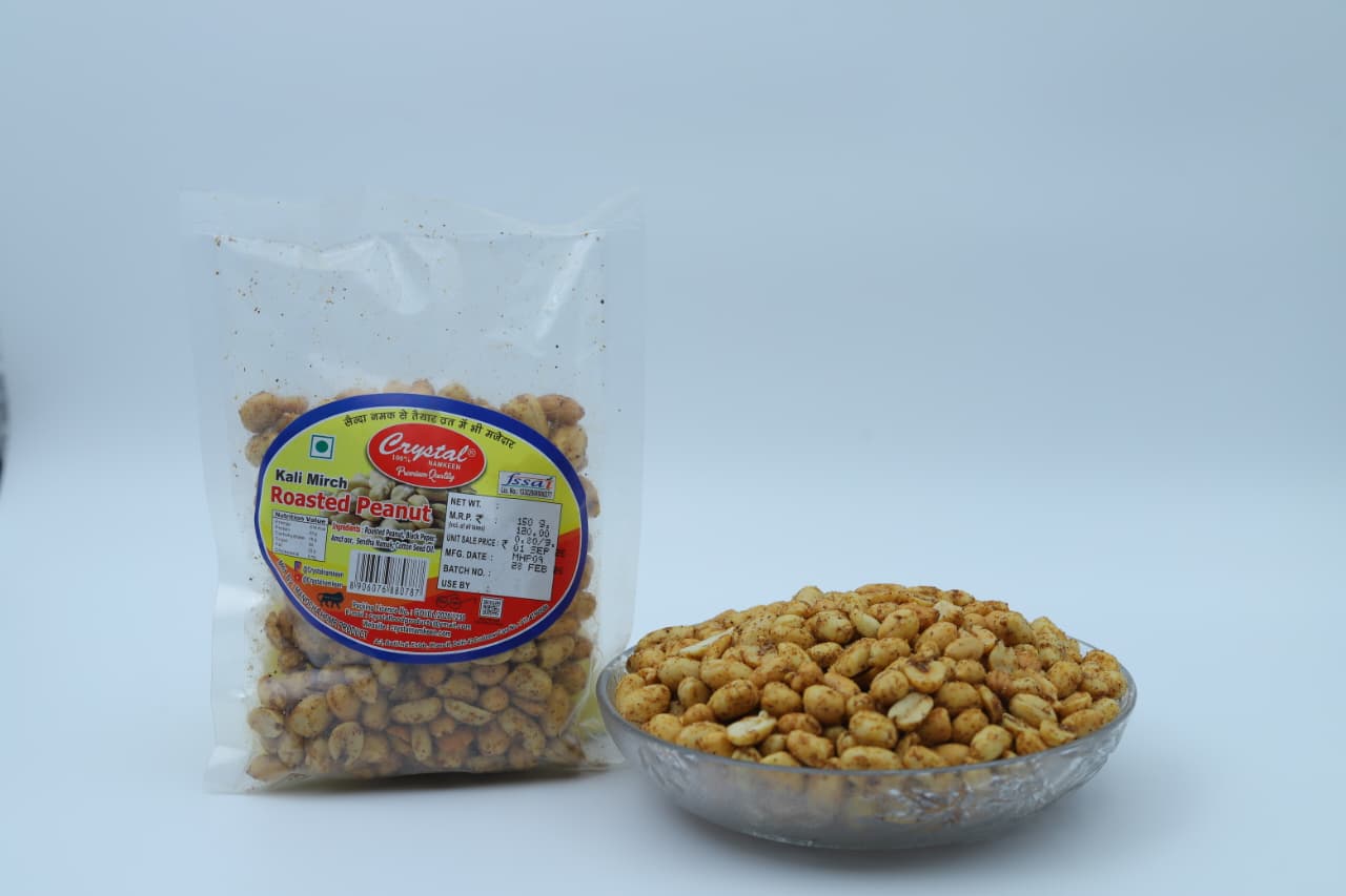 CRISPY TRAILS Roasted Peanuts with Kali Mirch Masala | Crunchy Black Pepper Peanut Snack | Healthy Protein-Rich Namkeen for Fasting & Anytime Snacking