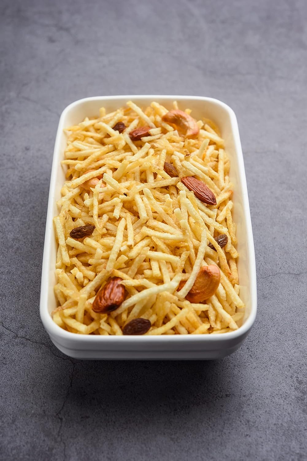 CRISPY TRAILS Badam Lachha Namkeen for Fasting | Crunchy Almond Laccha with Sendha Namak | Satvik Navratri Upvas Snack