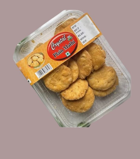 CRISPY TRAILS Namkeen Plain Mathi/Mathari  – Traditional Special Famous Snack for Tea Time – Crispy & Savory Indian Snack – Fresh & Tasty, Perfect for Festive Gifting & Everyday Snacking