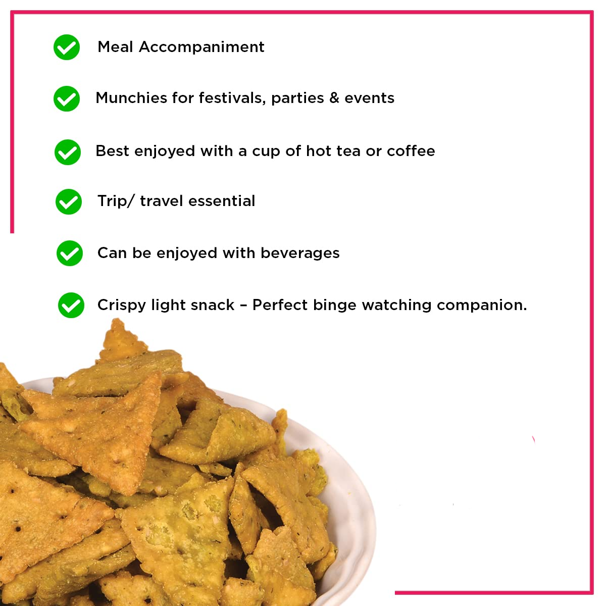 CRISPY TRAILS Diamond Cut Papad – Traditional South Indian Snack | Crispy, Crunchy & Tasty Fryums | Tea Time Namkeen (Pack of 1)