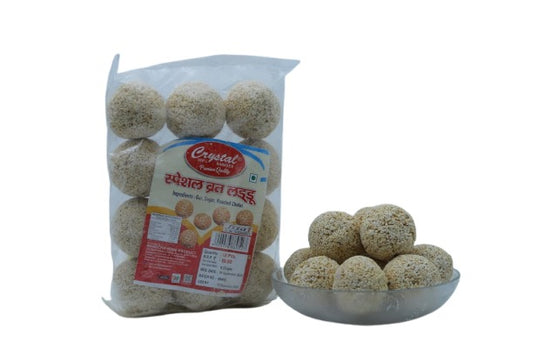 CRISPY TRAILS Cholai Ladoo for Fasting | Rajgira Gur Laddu | Healthy Navratri Vrat Sweet Snack | Satvik Energy Ladoo with Jaggery(Pack of 12)
