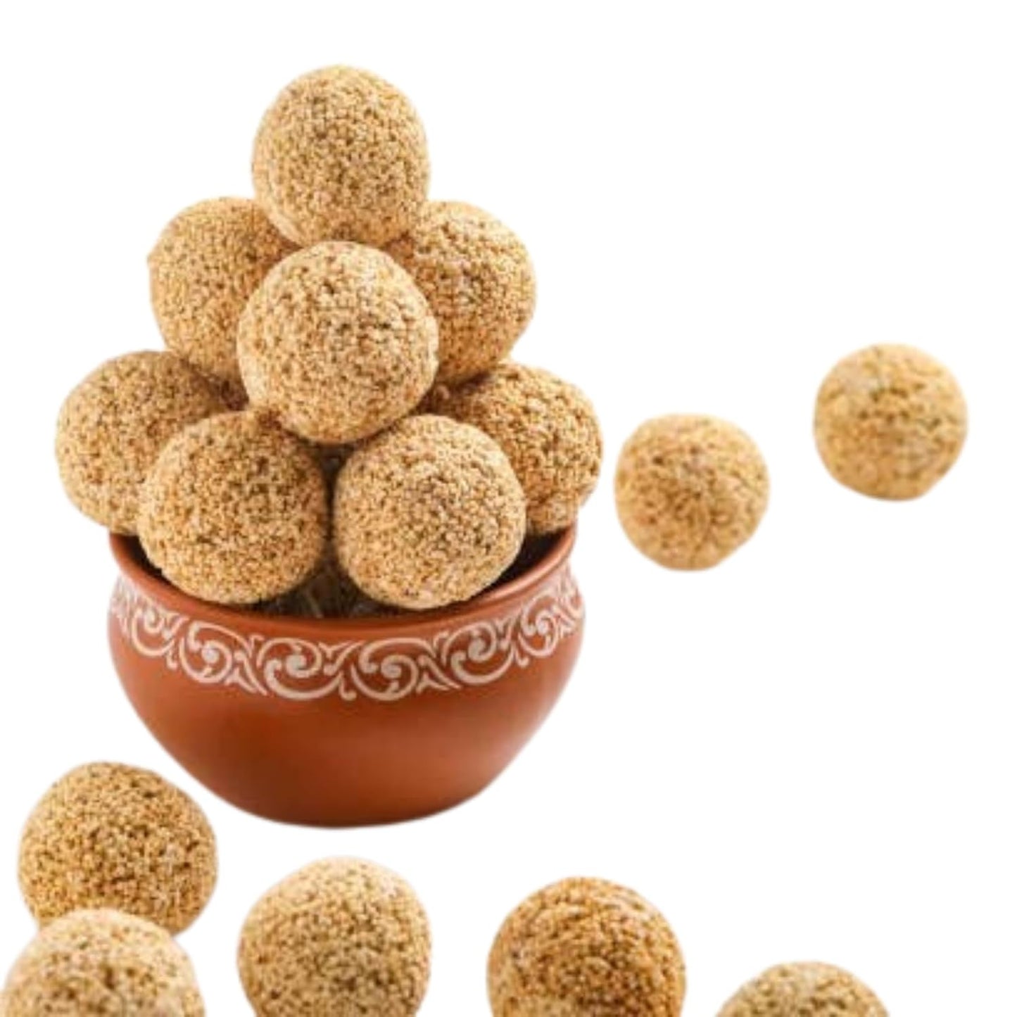 CRISPY TRAILS Handmade Roasted Cholai Ladoo for Fasting | Healthy Rajgira Gur Laddu | Satvik Navratri Vrat Sweet Snack | Energy-Rich Amaranth Ladoo