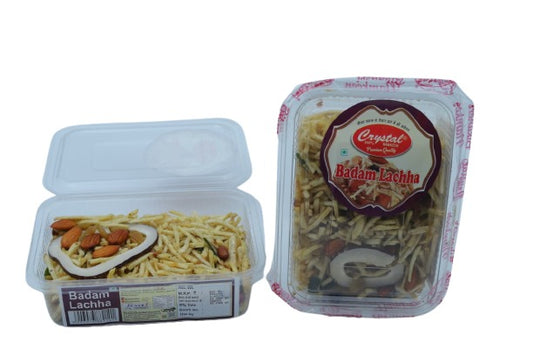 CRISPY TRAILS Badam Lachha Namkeen for Fasting | Crunchy Almond Laccha with Sendha Namak | Satvik Navratri Upvas Snack