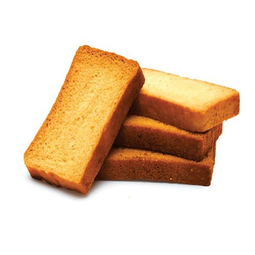 CRISPY TRAILS Square Shape Suji Toast – Crunchy Sooji Rusk Made with Semolina, Perfect Tea-Time Snack, Light & Tasty, Hygienically Packed