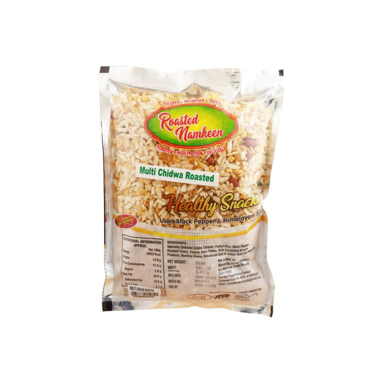 CRISPY TRAILS Multi Chidwa Roasted Namkeen | Light & Tasty Indian Snack | Spicy Puffed Rice Mix for Tea-Time & Travel