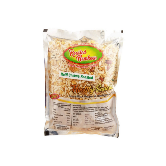CRISPY TRAILS Multi Chidwa Roasted Namkeen | Light & Tasty Indian Snack | Spicy Puffed Rice Mix for Tea-Time & Travel