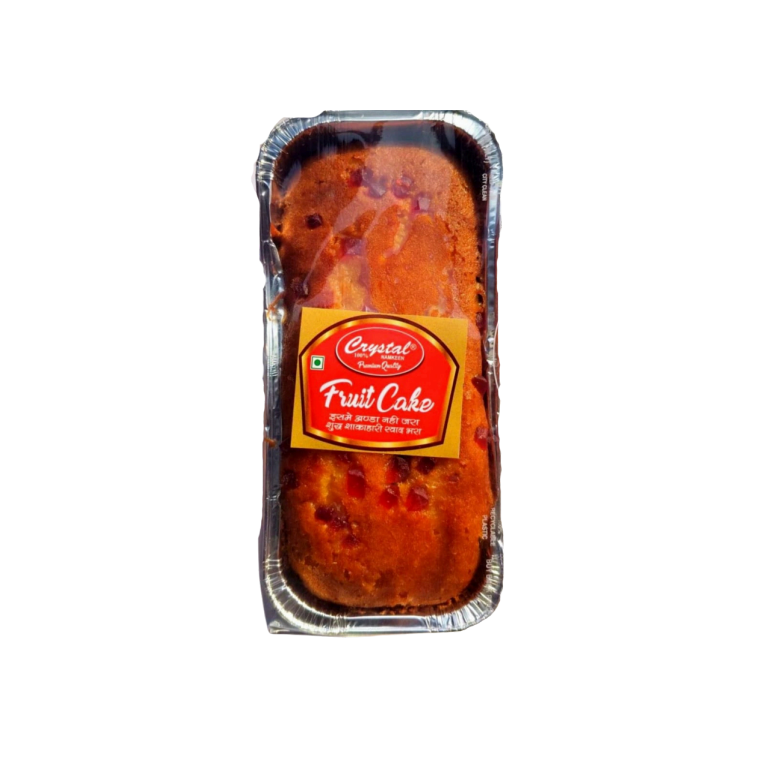 CRISPY TRAILS Delicious Fruit Cake – Soft & Moist Cake with Real Fruits & Nuts | Perfect Tea Time Snack & Celebration Dessert (Pack of 1)