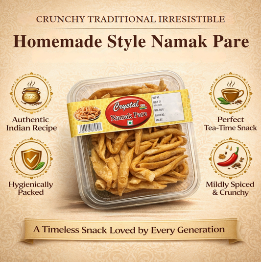 CRISPY TRAILS Home Made Namak Para/Namkeen Mixture Special Indian Namkeen Crunchy Daily Tea Time And Delicious Festive Namak Para || Tea Time Crunchy Namkeen | Festive Special (Pack of 1)