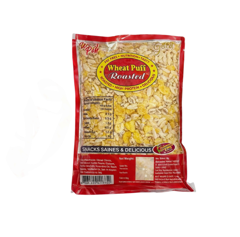 CRISPY TRAILS Fat Free Wheat Puff Roasted Namkeen | Light & Tasty Indian Snack | Spicy Puffed Rice Mix for Tea-Time & Travel