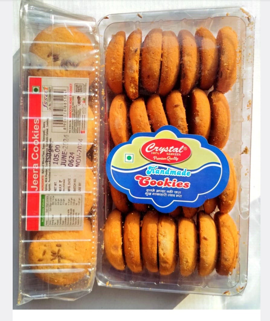 CRISPY TRAILS Delicious Jeera Crunchy Cookies | Freshly Baked / Packaged Biscuits | Ideal Snack for Tea Time, Kids & Gifting