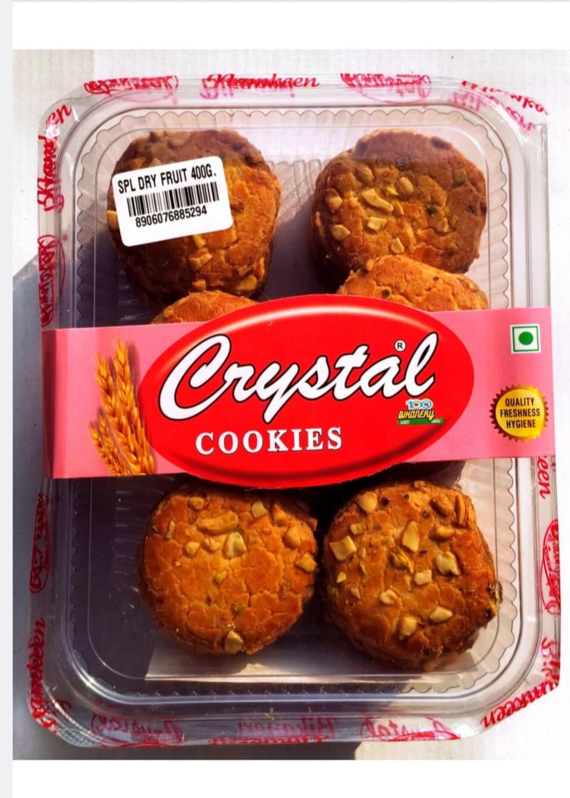 CRISPY TRAILS Dry Fruits Cookies | Freshly Baked / Packaged Biscuits | Ideal Snack for Tea Time, Kids & Gifting