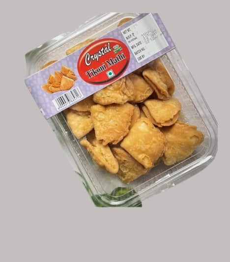CRISPY TRAILS Tikoni Mathi/Mathari  – Traditional Special Famous Snack for Tea Time – Crispy & Savory Indian Snack – Fresh & Tasty, Perfect for Festive Gifting & Everyday Snacking