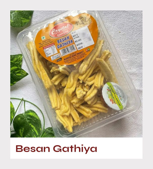 CRISPY TRAILS Soft Gathiya Namkeen | Made with Besan | whole Spices | Fried in Cold. Pressed Groundnut Oil | Namkeen | Healthy Best Indian Snacks