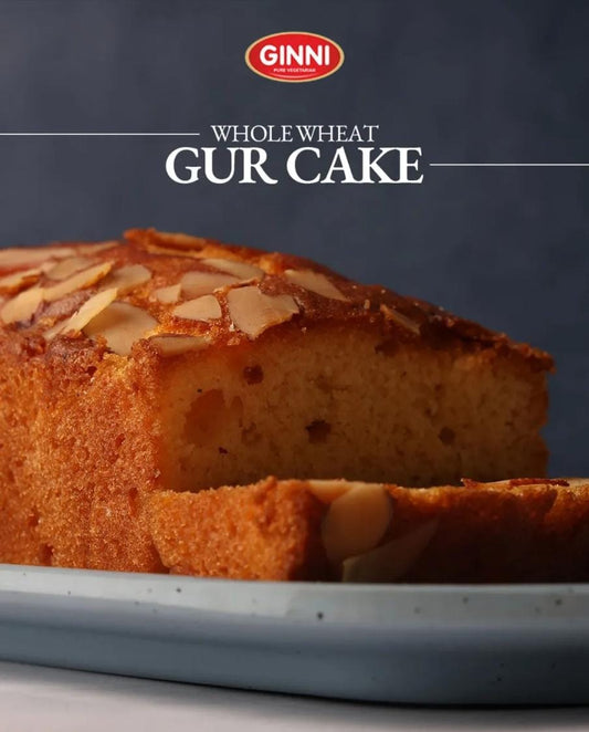 GINNI Whole Delicious Wheat Gur Cake – Soft & Moist Cake with Real  Nuts | Perfect Tea Time Snack & Celebration Dessert (Pack of 1)