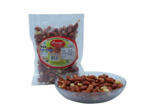 CRISPY TRAILS Peanut Laal Dana for Fasting | Crunchy Red Coated Peanuts with Sendha Namak | Satvik Navratri Upvas Snack